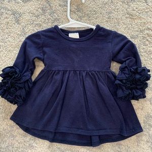 Boutique ruffle sleeve tunic